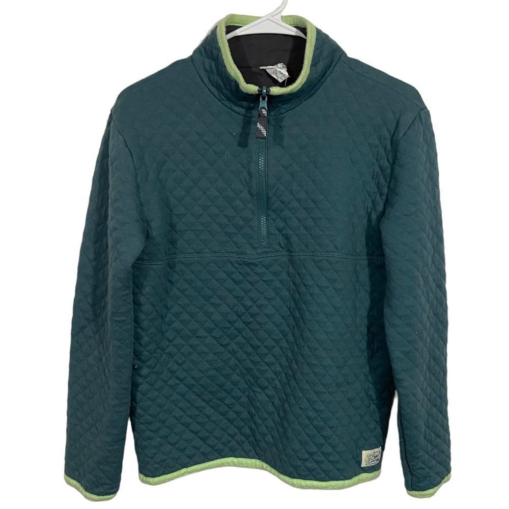 CrewCuts Hunter Green Quilted Half Zip Knit Pullover